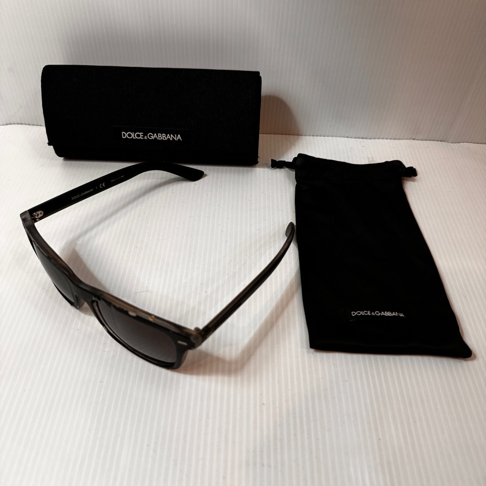 Dolce & Gabbana Charcoal Sunglasses + Case/Dustbag - FOR PARTS